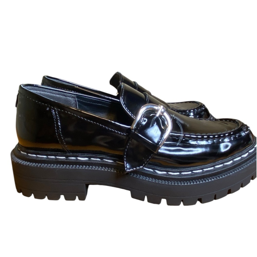 Sam Edelman Everly Black Patent Chunky Platform Loafers Women’s size 8 - Picture 1 of 10